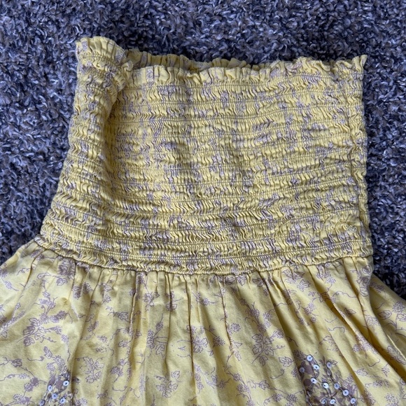 5/$25 Old Navy Girls strapless sundress with fun fringe hemline size large - Picture 5 of 9